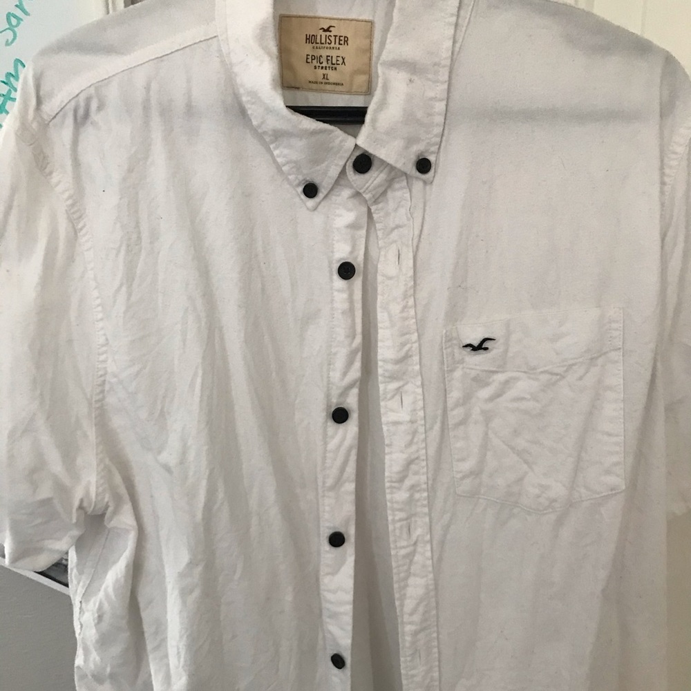 White Holister Button up
